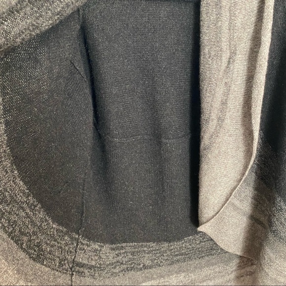 EILEEN FISHER WOOL SILK OMBRE WATERFALL DRAPED OPEN CARDIGAN WARM SWEATER XS-S - Picture 6 of 10
